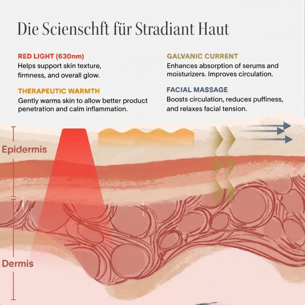 4 - in - 1 Radiant Renewal® Hautpflege - Wand mit Rotlichttherapie - Movanella