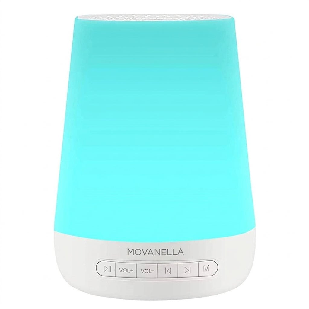 MBZ085 White Noise Machine Baby Sleep Sound Machine Colorful Night Lights 28 Soothing Sounds with 3.5mm Headphone Jack - Movanella