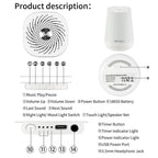 MBZ085 White Noise Machine Baby Sleep Sound Machine Colorful Night Lights 28 Soothing Sounds with 3.5mm Headphone Jack - Movanella