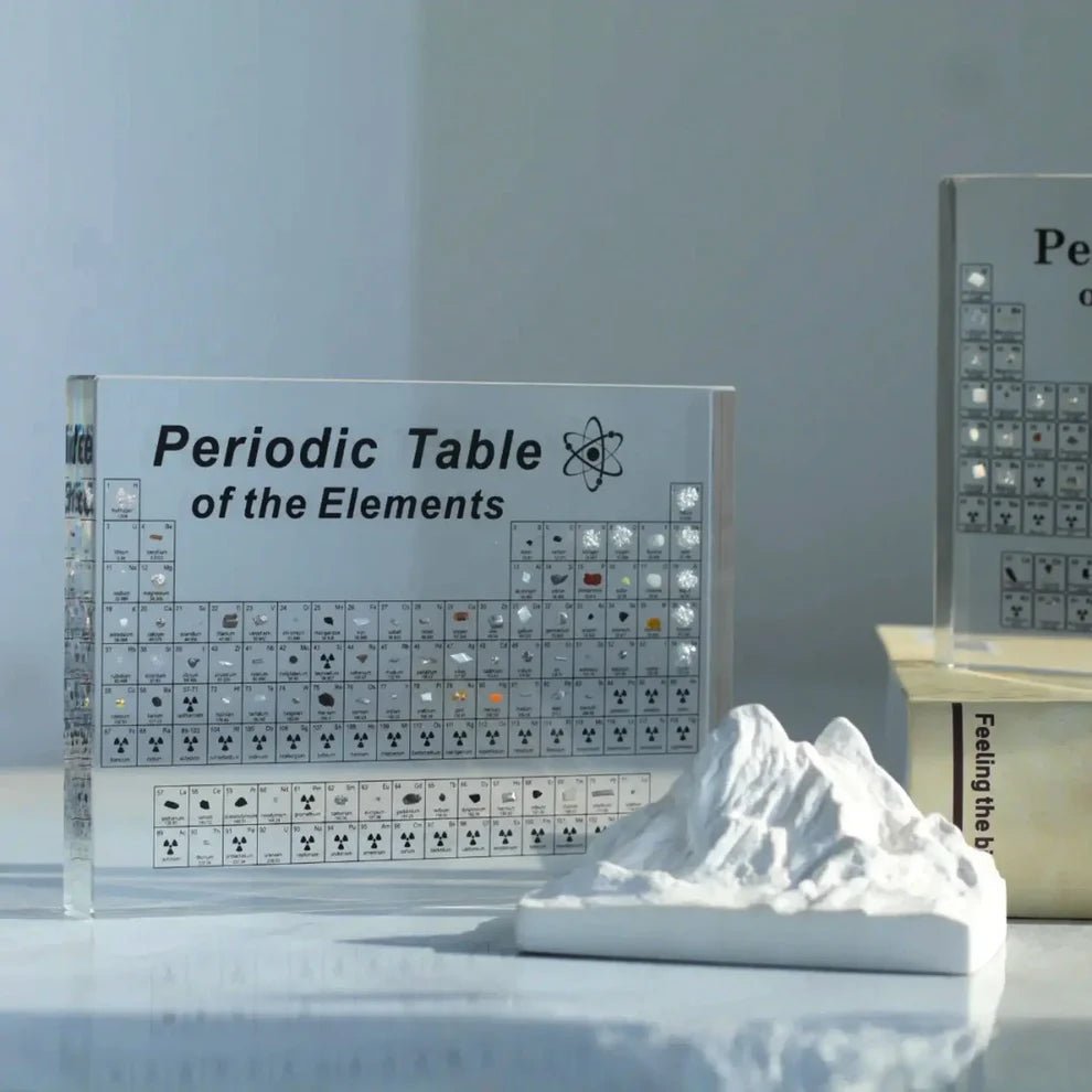 Periodic Table LED Display – Acrylic Panel with Real Element Samples - Movanella